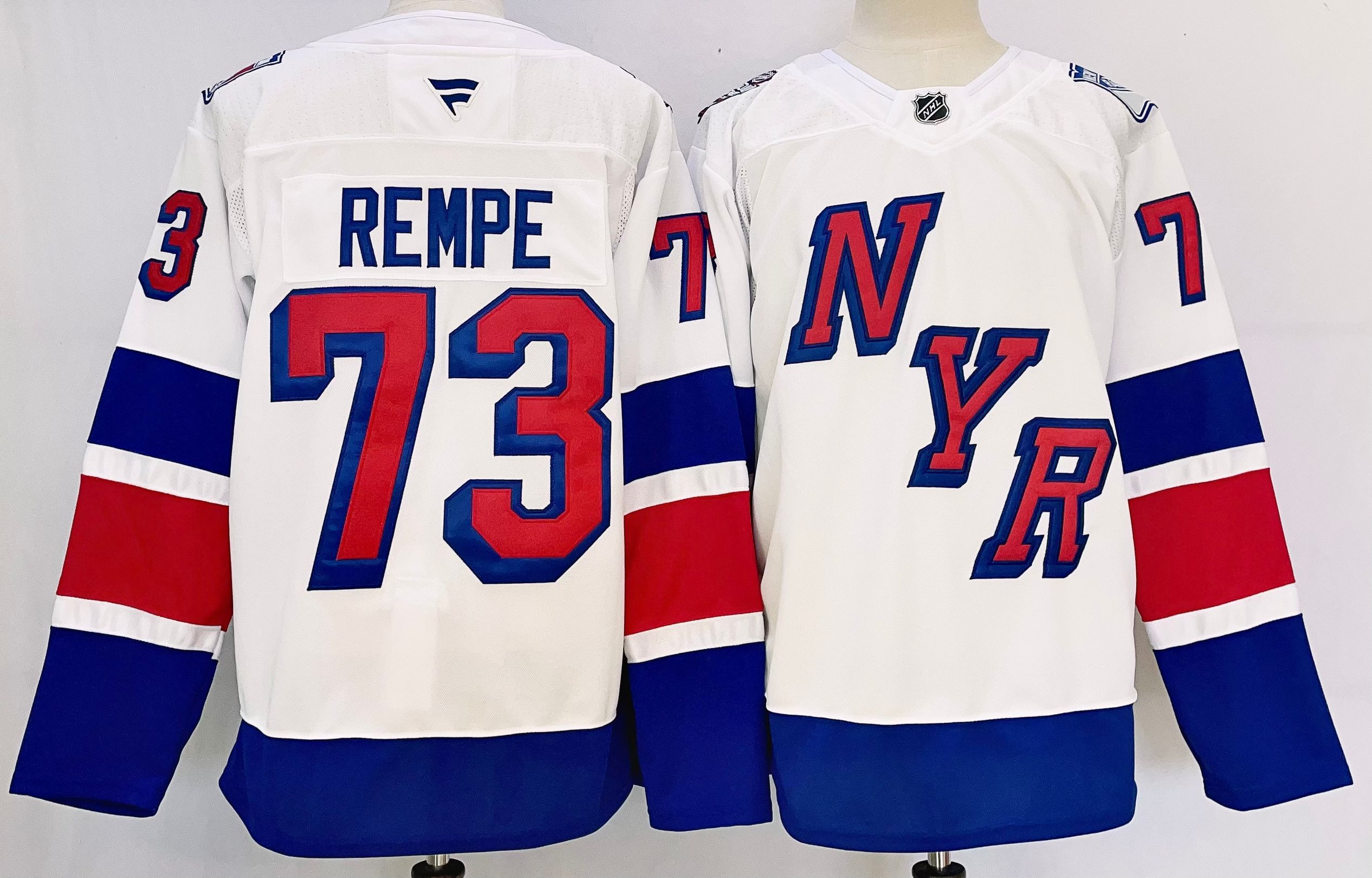 Men New York Rangers #73 Rempe White 2025 Home Premier Player NHL Jersey